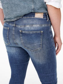 ONLY Curvy CARLasmin reg ank Skinny fit jeans -Dark Blue Denim - 15267788