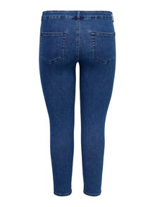 ONLY Skinny Fit Hohe Taille Curve Jeans -Dark Blue Denim - 15267791