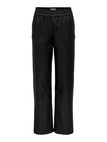 ONLY Straight Fit Mid waist Trousers -Black - 15267810