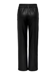 ONLY Pantalons Straight Fit Taille moyenne -Black - 15267810
