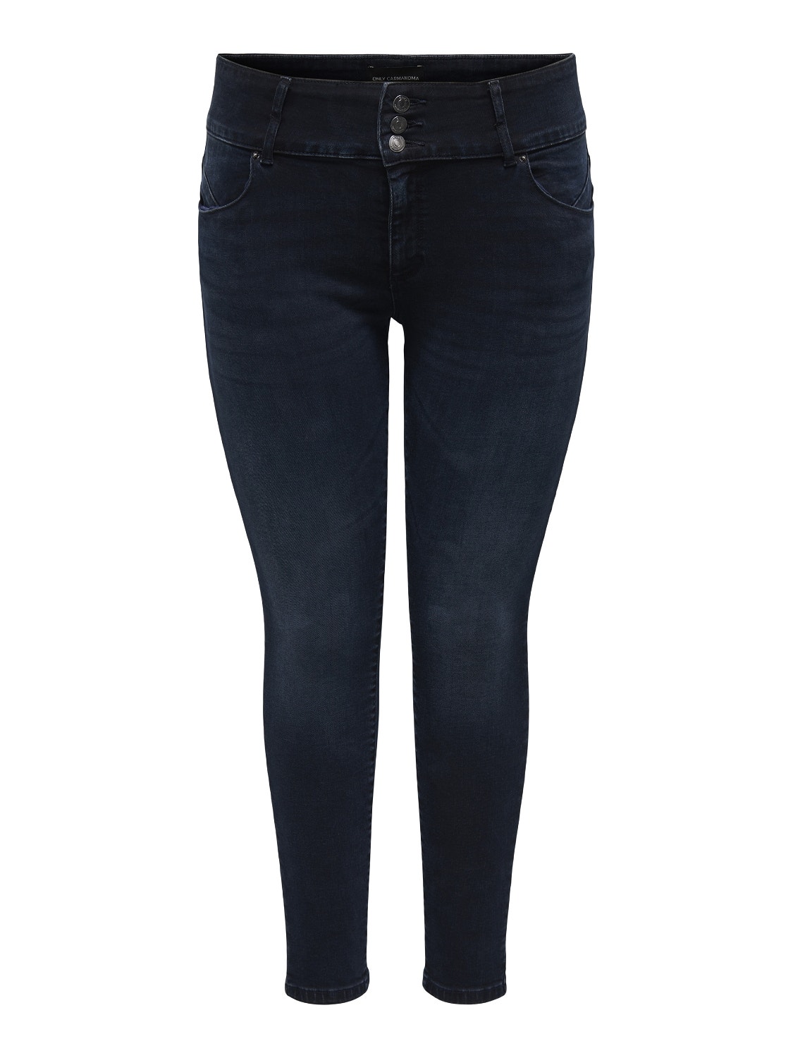 ONLY Skinny fit High waist Curve Jeans -Blue Black Denim - 15267834