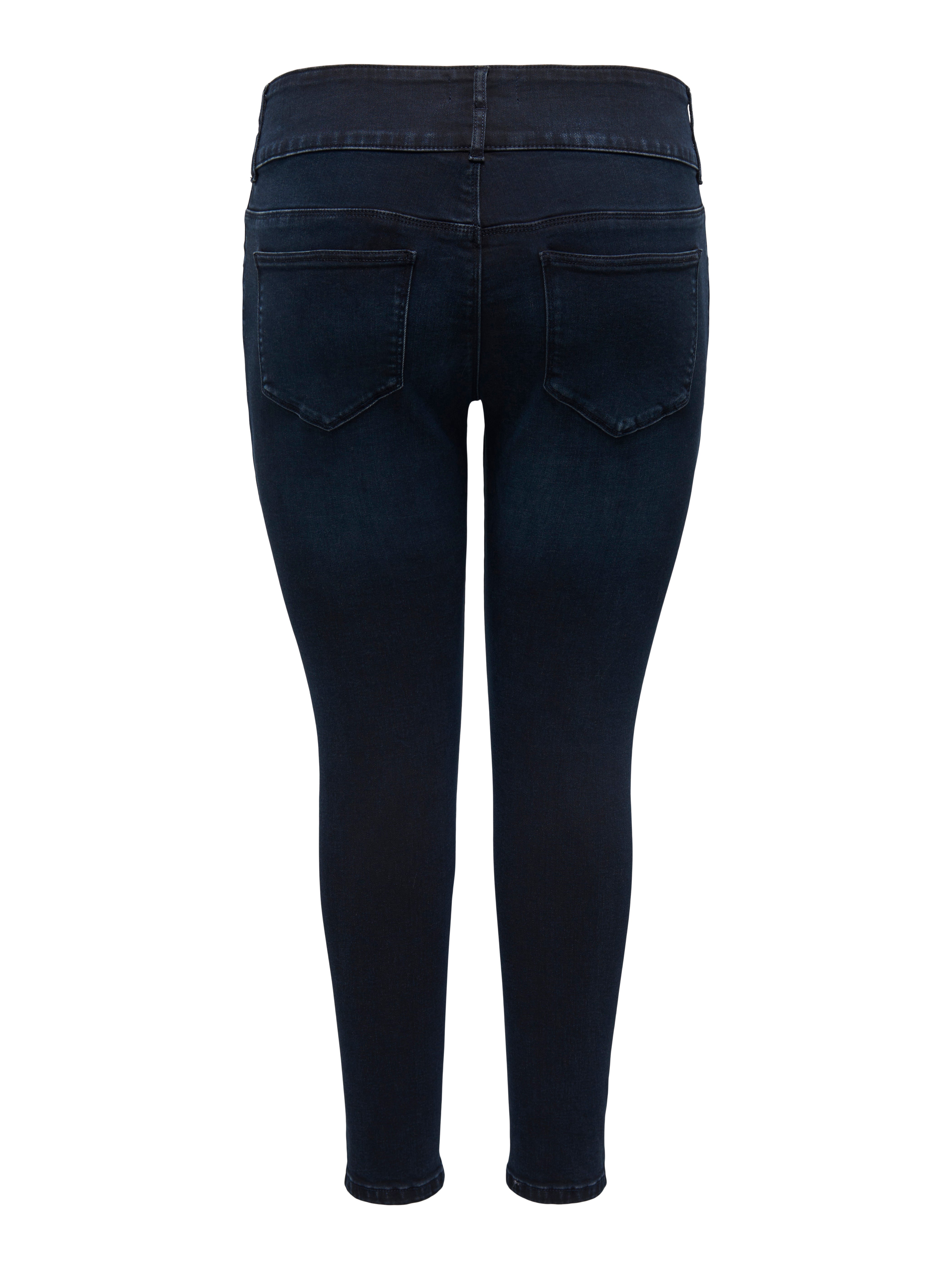 Skinny Fit Hohe Taille Curve Jeans Schwarz ONLY®