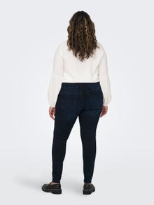 ONLY Skinny Fit Hög midja Curve Jeans -Blue Black Denim - 15267834