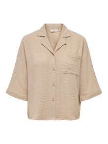 ONLY Shirt with short sleeves -Oxford Tan - 15267839