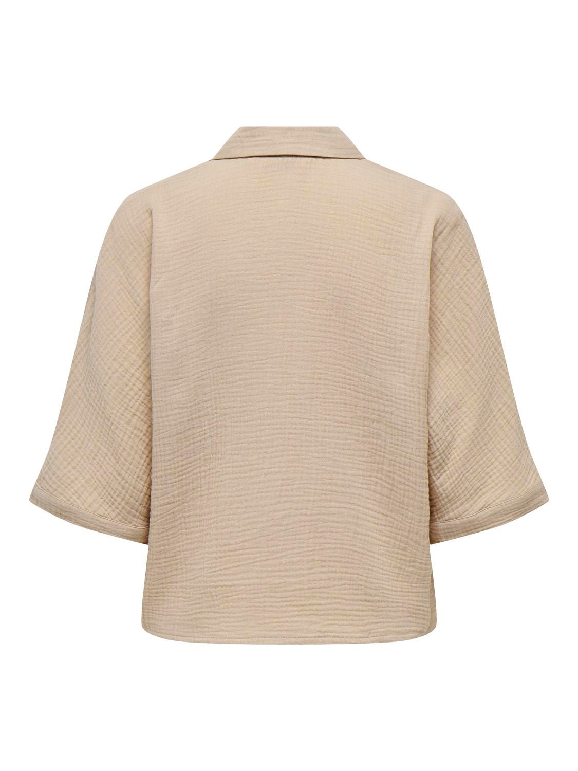 ONLY Skjorte med korte ærmer  -Oxford Tan - 15267839