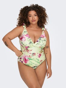 ONLY Curvy Swimsuit With Bow Details -Pastel Green - 15267921
