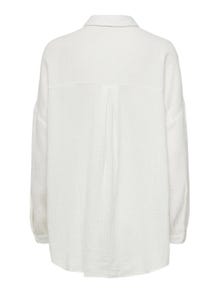 ONLY Regular fit Overhemd kraag Manchetten met knoop Verlaagde schoudernaden Overhemd -Cloud Dancer - 15267998