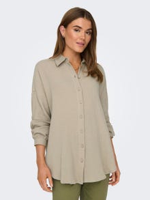 ONLY Oversized skjorte -Oxford Tan - 15267998