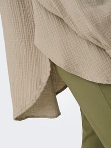ONLY Regular Fit Skjortekrage Mansjettknapper Lave skuldre Skjorte -Oxford Tan - 15267998