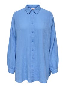 ONLY Regulāra piemērotība Krekla apkakle Pogas aproces Nokrituši pleci Krekls -Provence - 15267998