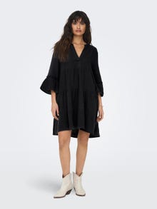 ONLY Regular Fit Split neck Short dress -Phantom - 15267999