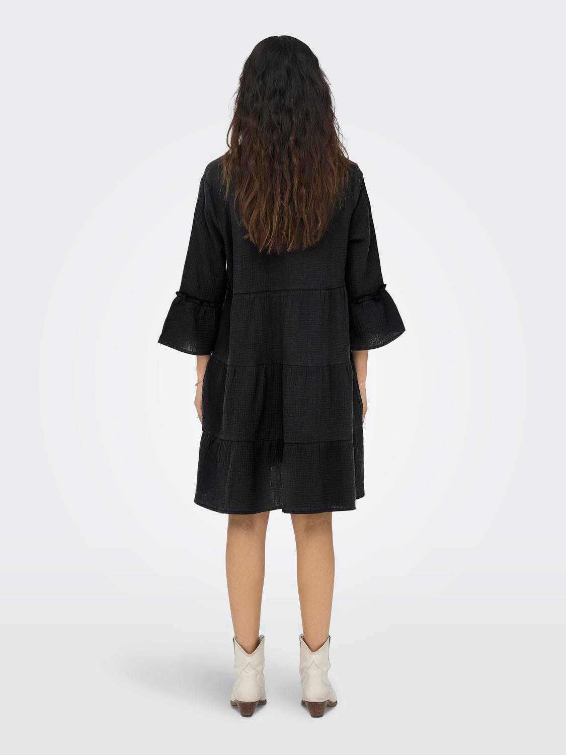 ONLY Regular Fit Splitthals Kort kjole -Phantom - 15267999