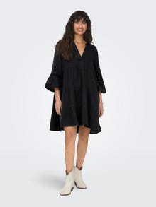 ONLY Mini Dress With Bell Sleeves -Phantom - 15267999