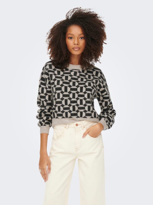 ONLY Patterned Knitted Pullover - 15268015