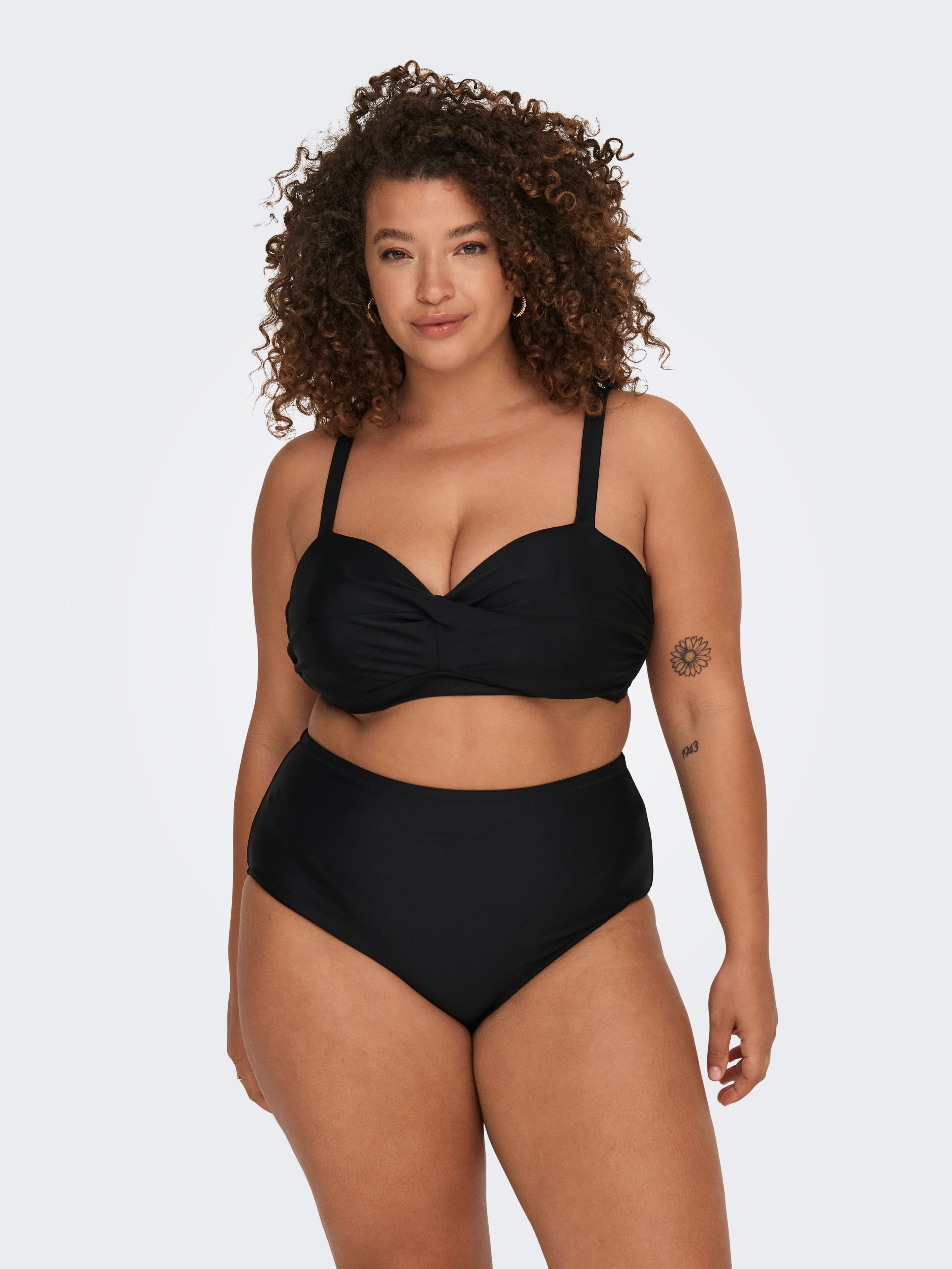 Black plus size bikini top on sale