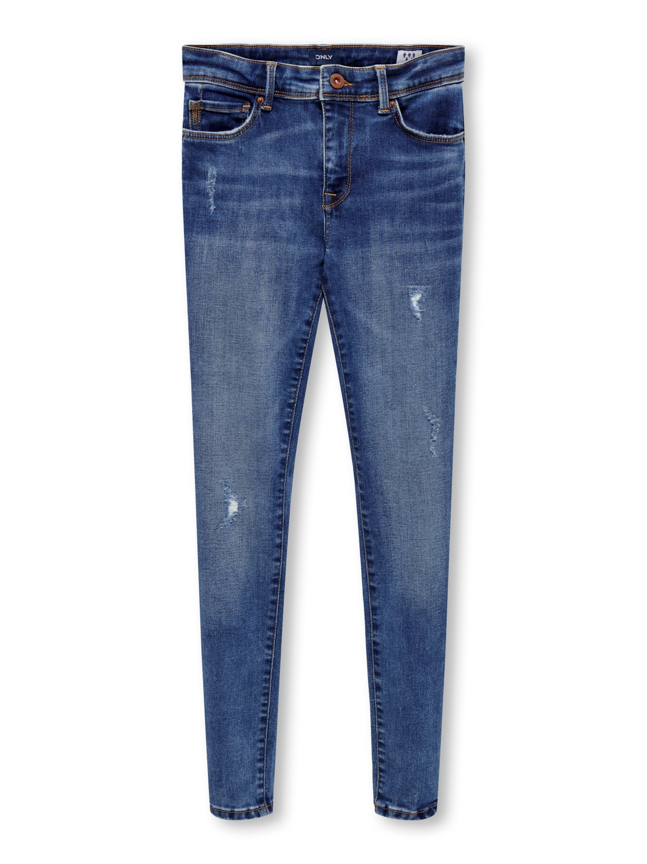 ONLY Jeans Skinny Fit Ourlé destroy -Dark Blue Denim - 15268195