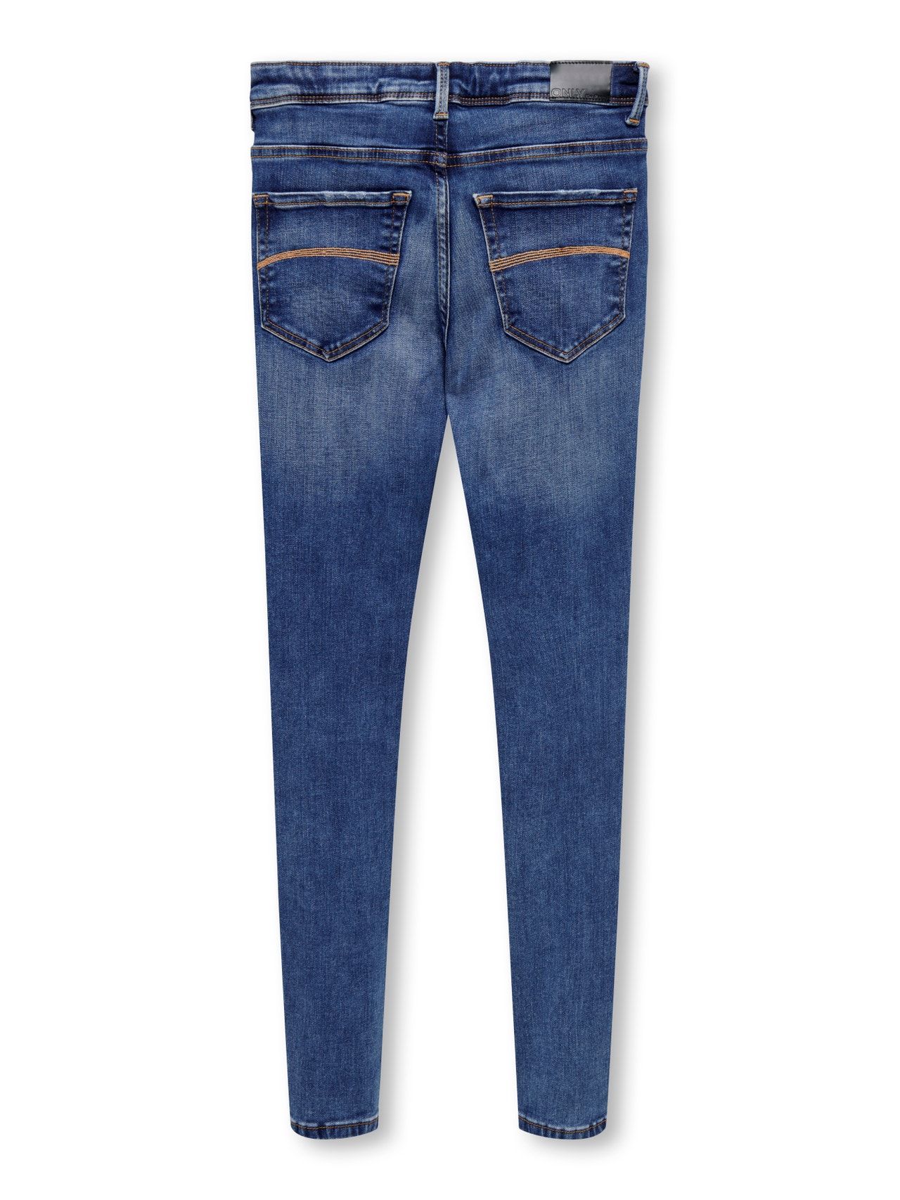 ONLY Skinny Fit Destroyed hems Jeans -Dark Blue Denim - 15268195