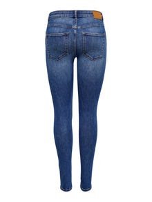 ONLY Skinny Fit Mid waist Petite Jeans -Medium Blue Denim - 15268211