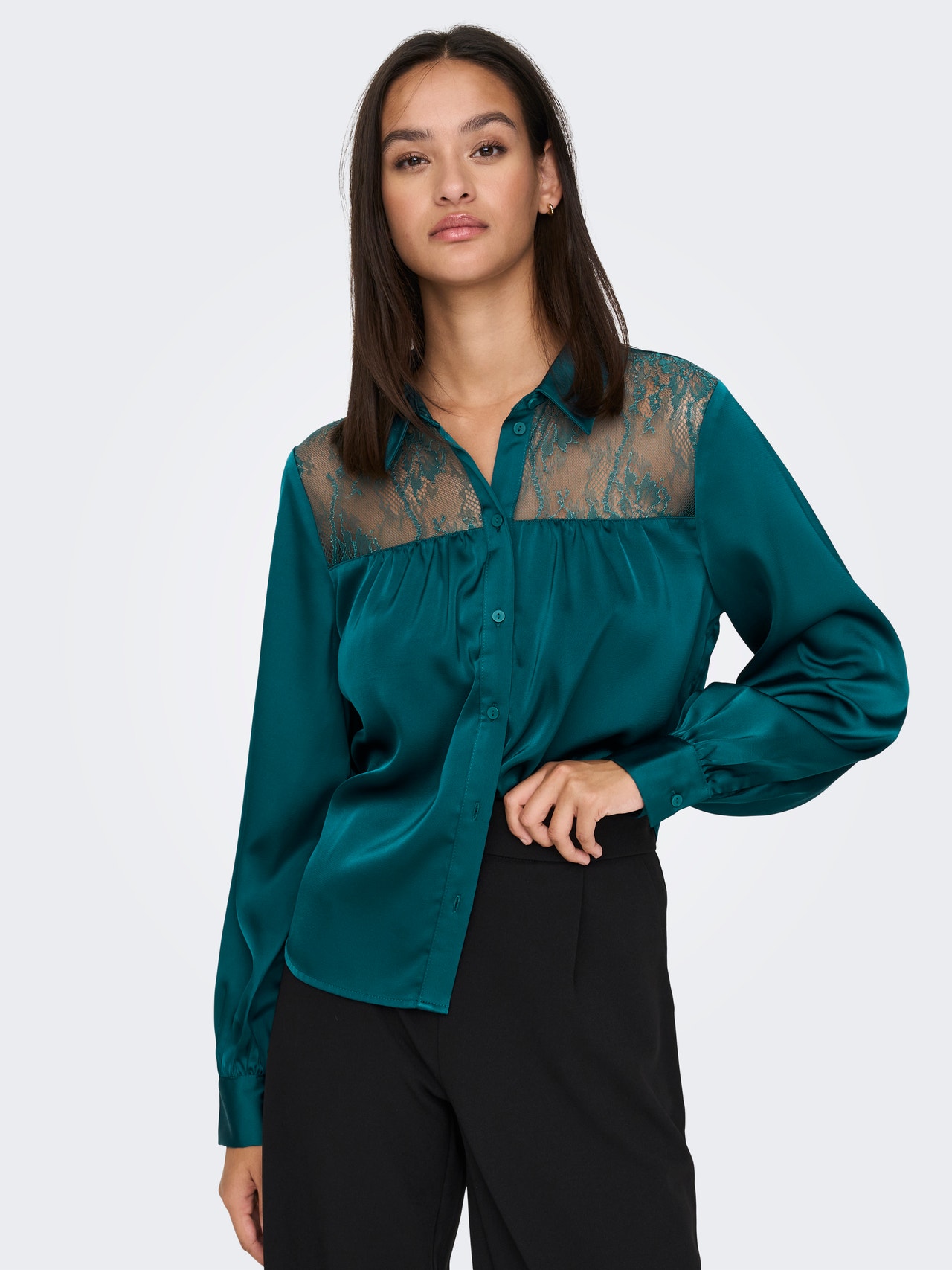 ONLY Regular fit Overhemd kraag Ballonmouwen Overhemd -Atlantic Deep - 15268329