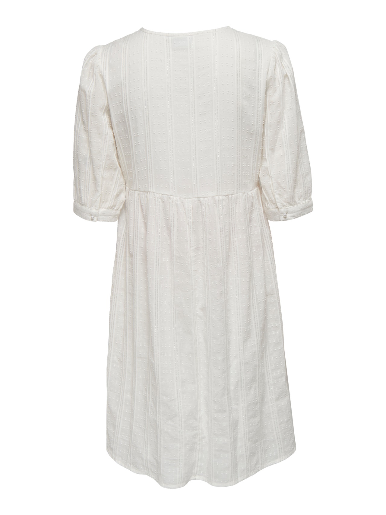 ONLY Mama 3/4 sleeved button tunic Dress -Cloud Dancer - 15268334