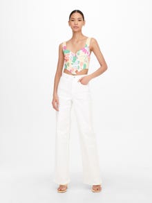 ONLY Tops Regular Fit Col carré -White - 15268500