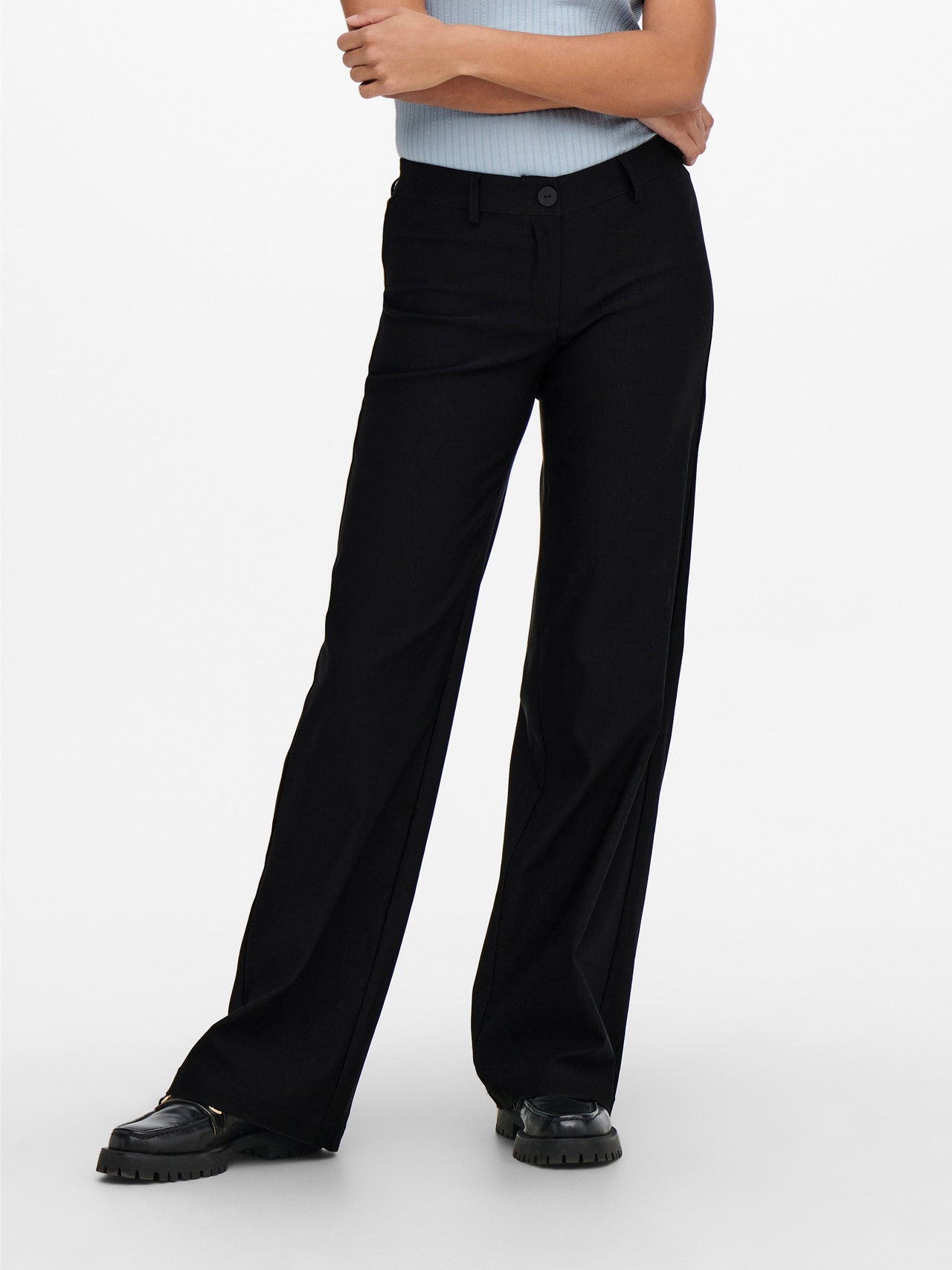 ONLY Low waist wide Trousers -Black - 15268586