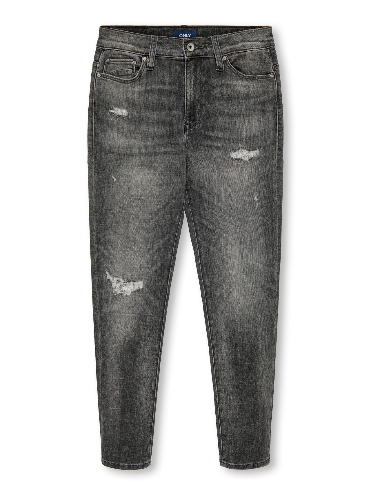 ONLY KOBDRAPER AVSMALNENDE Straight fit jeans -Dark Grey Denim - 15268627