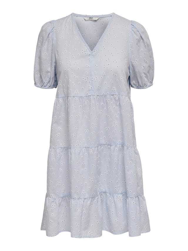 ONLY Normal geschnitten V-Ausschnitt Kurzes Kleid - 15268653