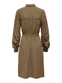 ONLY Regular Fit Skjortekrage Kort kjole -Toasted Coconut - 15268689