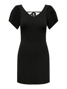 ONLY Regular Fit Round Neck Short dress -Black - 15268705