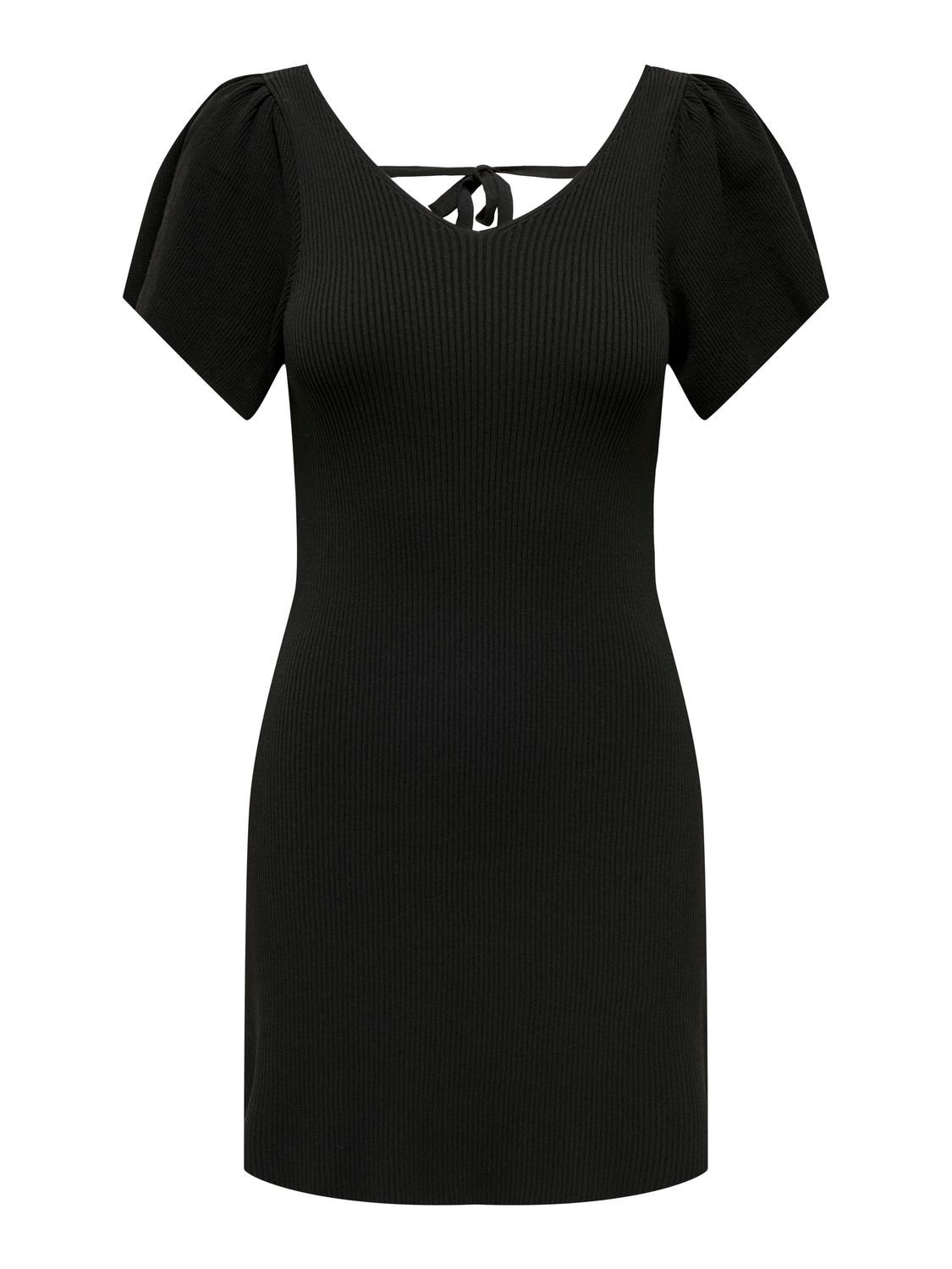 ONLY Regular Fit Round Neck Short dress -Black - 15268705