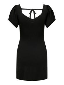 ONLY Mini Rib knitted dress -Black - 15268705