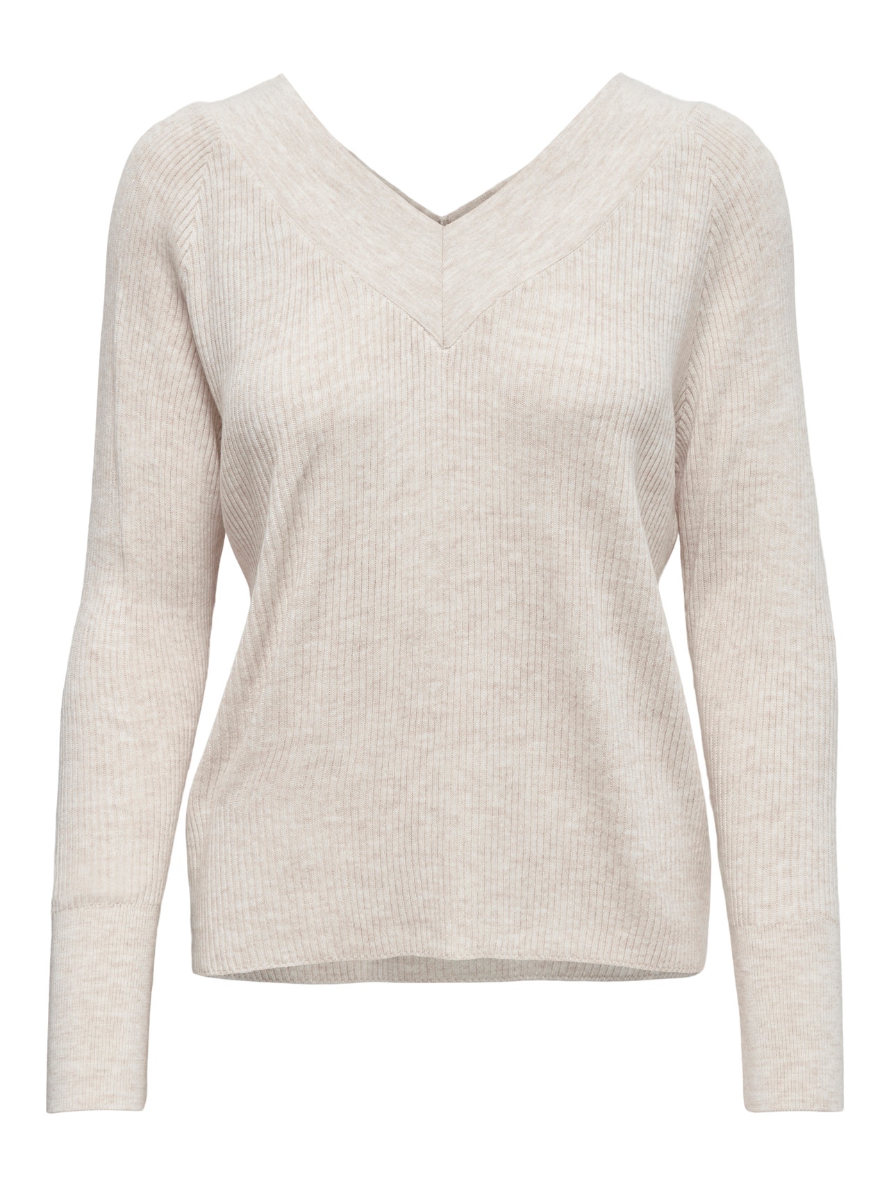 ONLY V-Neck Pullover -Pumice Stone - 15268801