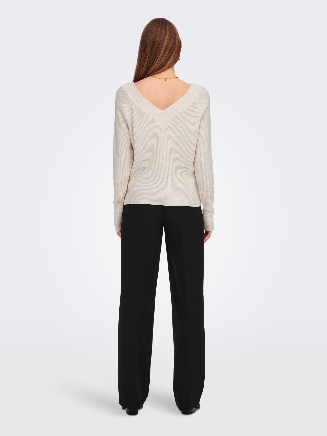 ONLY Pull-overs Col en V -Pumice Stone - 15268801
