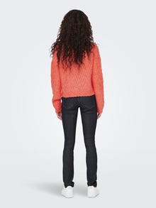 ONLY O-ringning Pullover -Persimmon Orange - 15269070