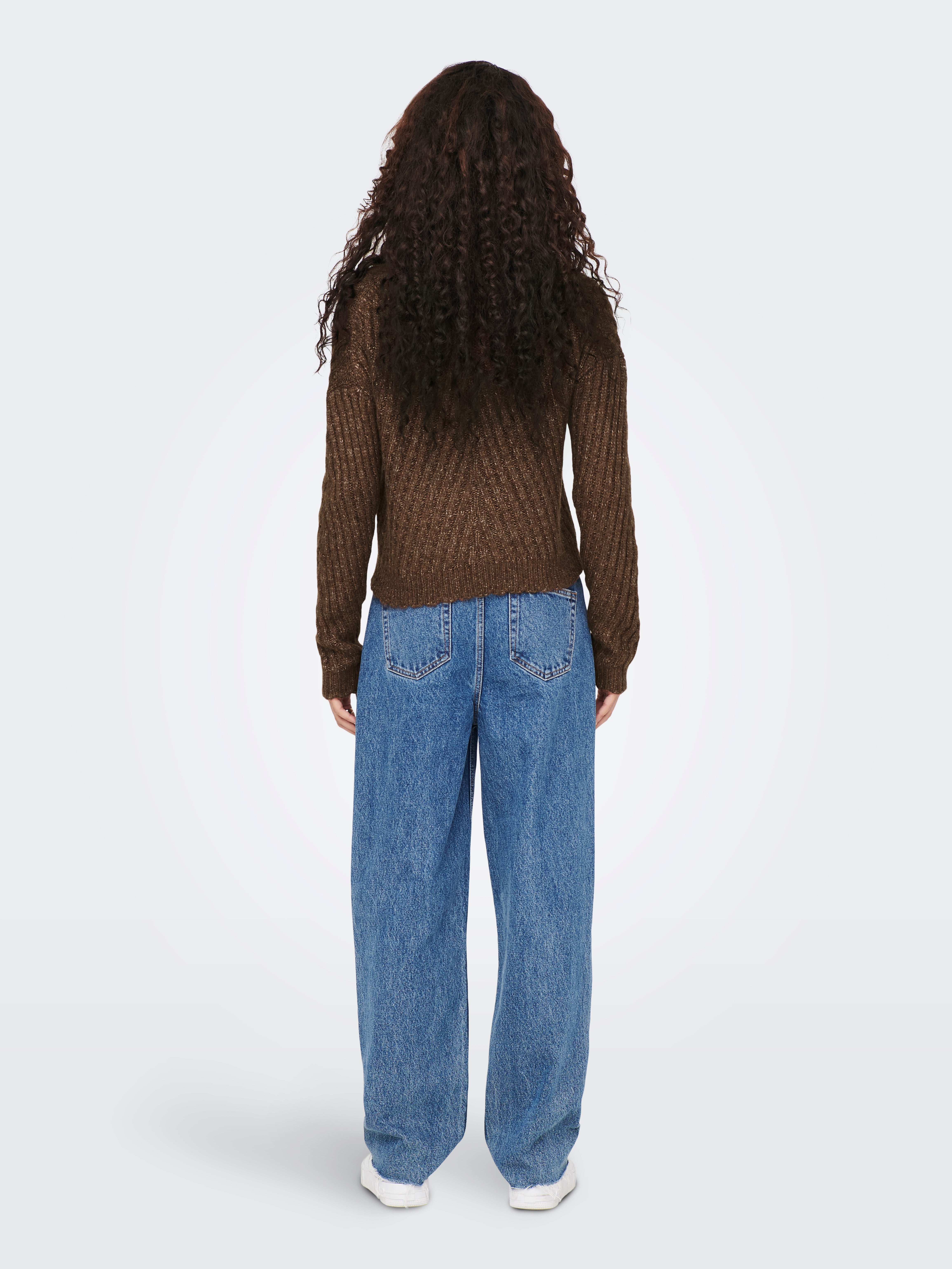 ONLNEW Knitted pullover | Medium Brown | ONLY® ONLNEW Knitted pullover | Medium Brown | ONLY®
