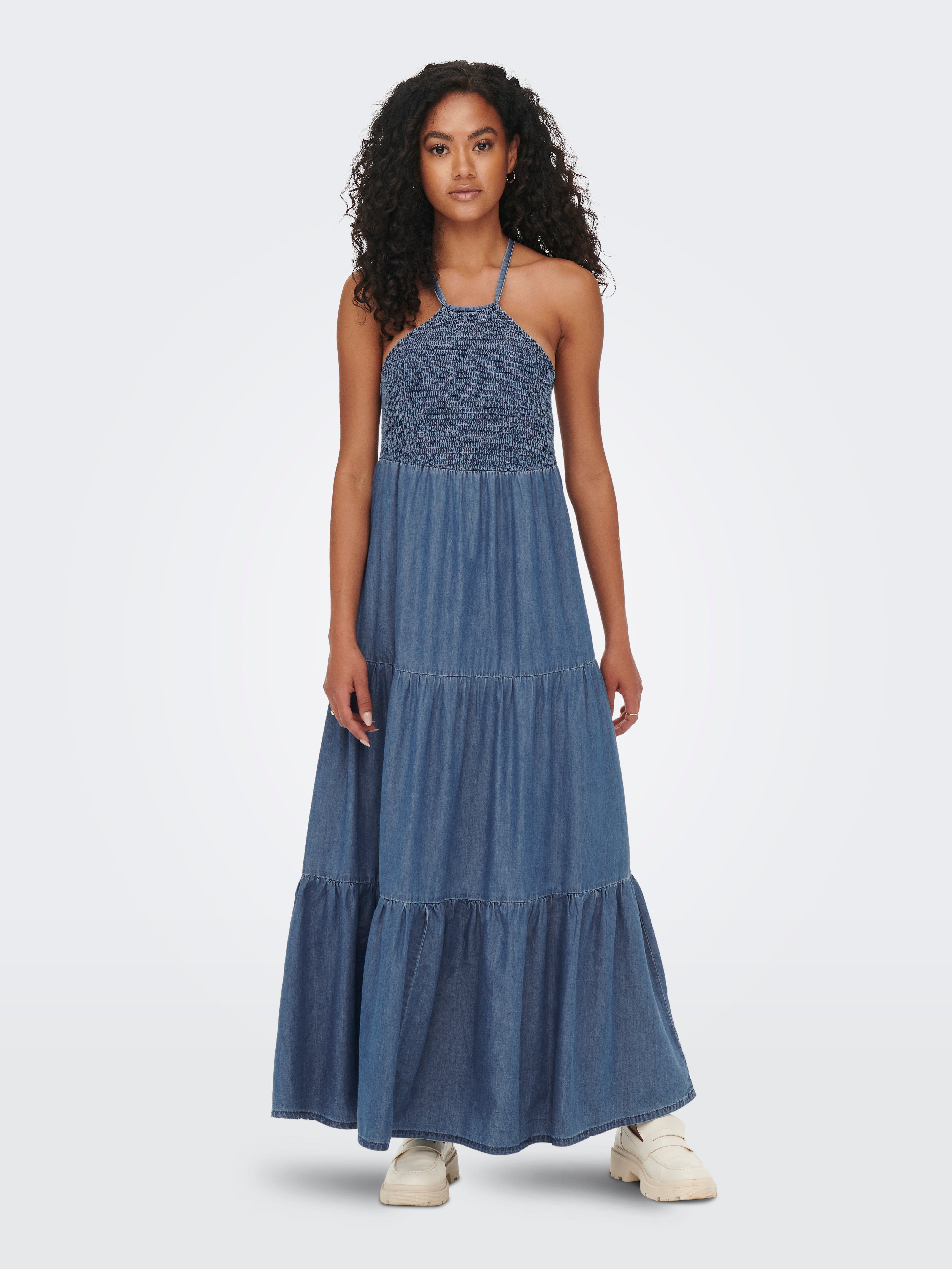 Long smock Denim Dress with 50 