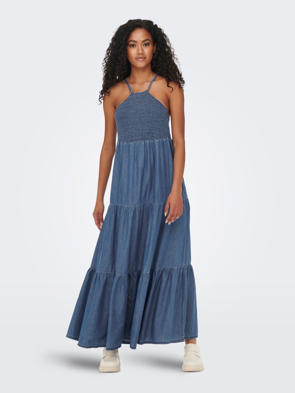 Long smock Denim Dress | Medium Blue | ONLY®