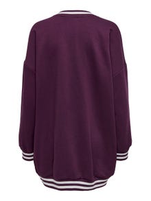 ONLY Lang Oversized Sweatshirt -Italian Plum - 15269199
