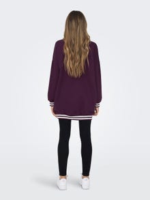 ONLY Lang Oversized Sweatshirt -Italian Plum - 15269199