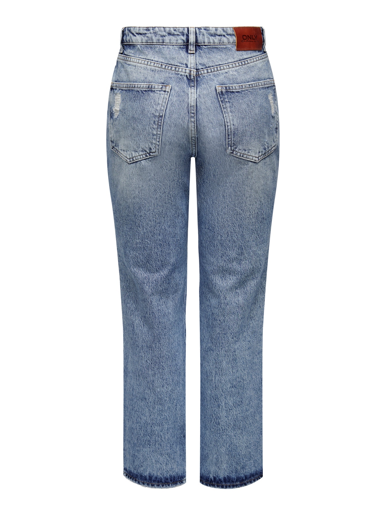 ONLY Straight Fit High waist Jeans -Light Blue Denim - 15269228