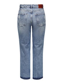 ONLY Straight Fit High waist Jeans -Light Blue Denim - 15269228