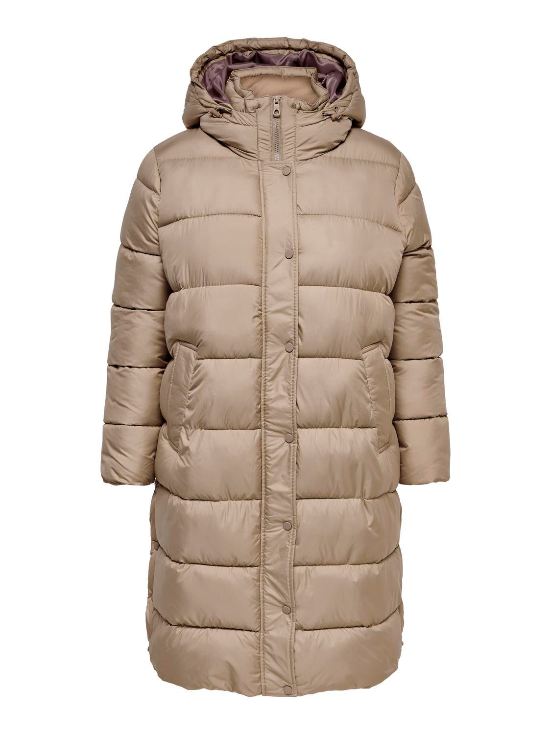 high collar quilted jacket