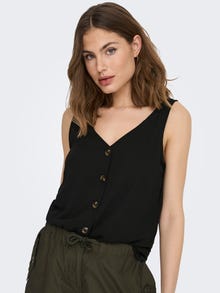 ONLY Met knoopdetails Top -Black - 15269332