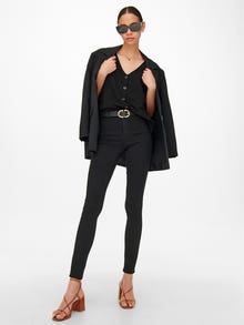 ONLY Button detailed Top -Black - 15269332
