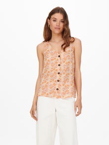 ONLY Met knoopdetails Top -Muskmelon - 15269332
