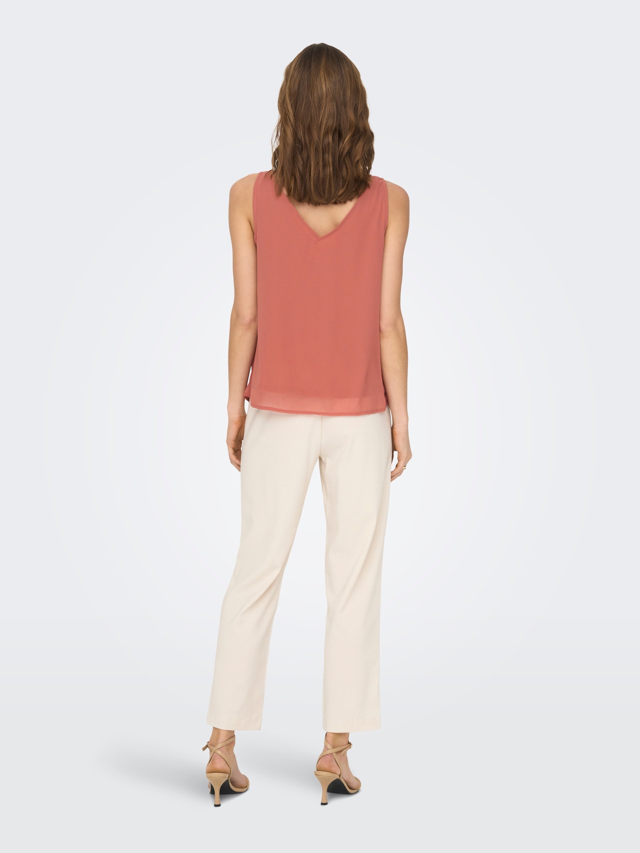 ONLY Met knoopdetails Top -Canyon Rose - 15269332