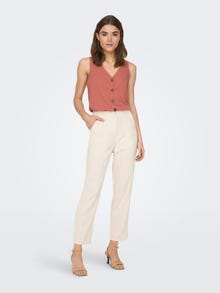 ONLY Met knoopdetails Top -Canyon Rose - 15269332