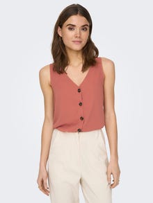 ONLY Boutonné Top -Canyon Rose - 15269332