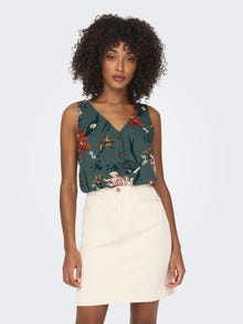 ONLY Button detailed Top -Balsam Green - 15269332